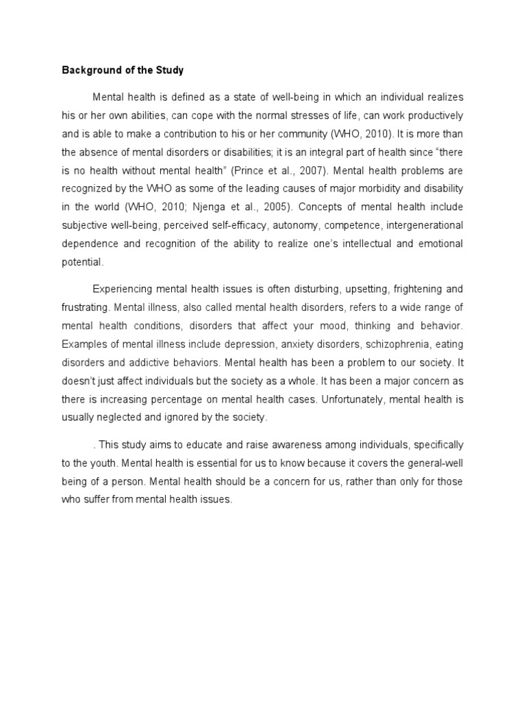 Understanding Mental Health Importance | PDF