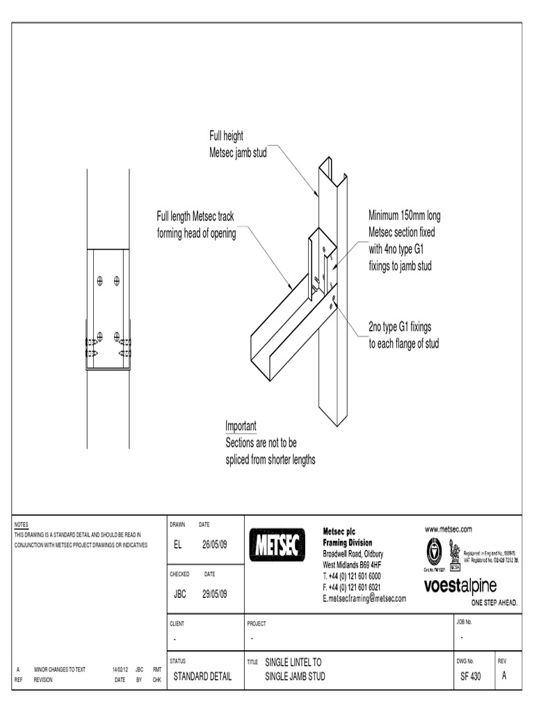 Metal Stud Box Beam Header Detail | PDF