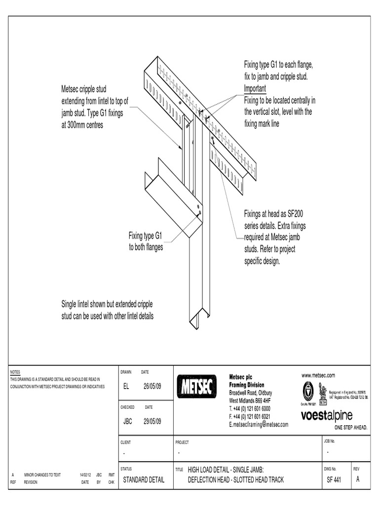 Metsec Deflection Head Detail Guide | PDF