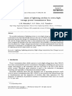 Possible Mechanism of Lightning Strokes To Extra-High-Voltage Power Transmission Lines