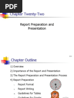 Chapter Twenty-Two: Report Preparation and Presentation