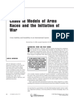 Chaos in Models of Arms Races and The Initiation of War: Crisis Stability and Instability in An International System