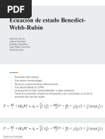 Ecuación de Estado Benedict-Webb-Rubin
