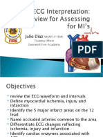 NREMT-P TEMS Training Officer Reviews ECG Waveforms and Infarct Areas