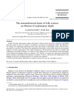 The Misunderstood Limits of Folk Science - An Illusion of Explanatory Depth