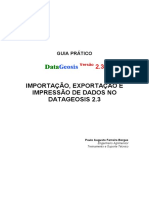 Importação, exportação e impressão no DataGeosis 2.3