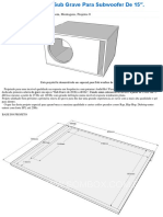 Projeto Caixa Sub Grave para Subwoofer de 15.