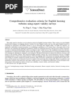 Comprehensive Evaluation Criteria For English Learning Websites Using Expert Validity Surveys