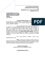 S.J Escrito Ofreciendo Pliego de Posciones Juicio Especial de Desahucio Beatriz Pedraza Acosta VS Pedro Javier Reyes Jimenez Septiembre 2020