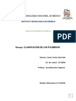 Ensayo Clasificación de Polímeros