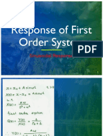 Response of First Order System