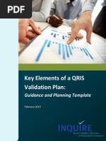 Key Elements of A QRIS Validation Plan:: Guidance and Planning Template