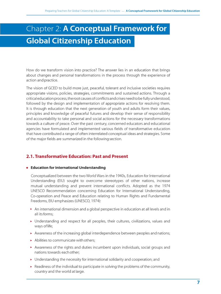 Global Citizenship Education Framework | PDF | Sustainability | Curriculum