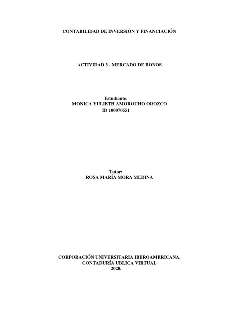 Análisis del Mercado de Bonos en Colombia | PDF | Bonos corporativos ...