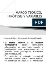 Marco Teórico, Hipótesis y Variables