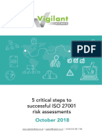 5 Critical Steps To Successful ISO 27001 Risk Assessments: October 2018