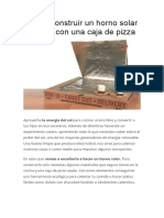Cómo Construir Un Horno Solar Casero Con Una Caja de Pizza