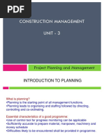 UNIT - 3 CONSTRUCTION MANAGEMENT Part A