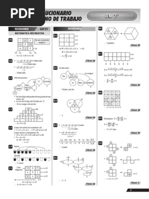 Solucionario Raz. Matemático 2° | PDF