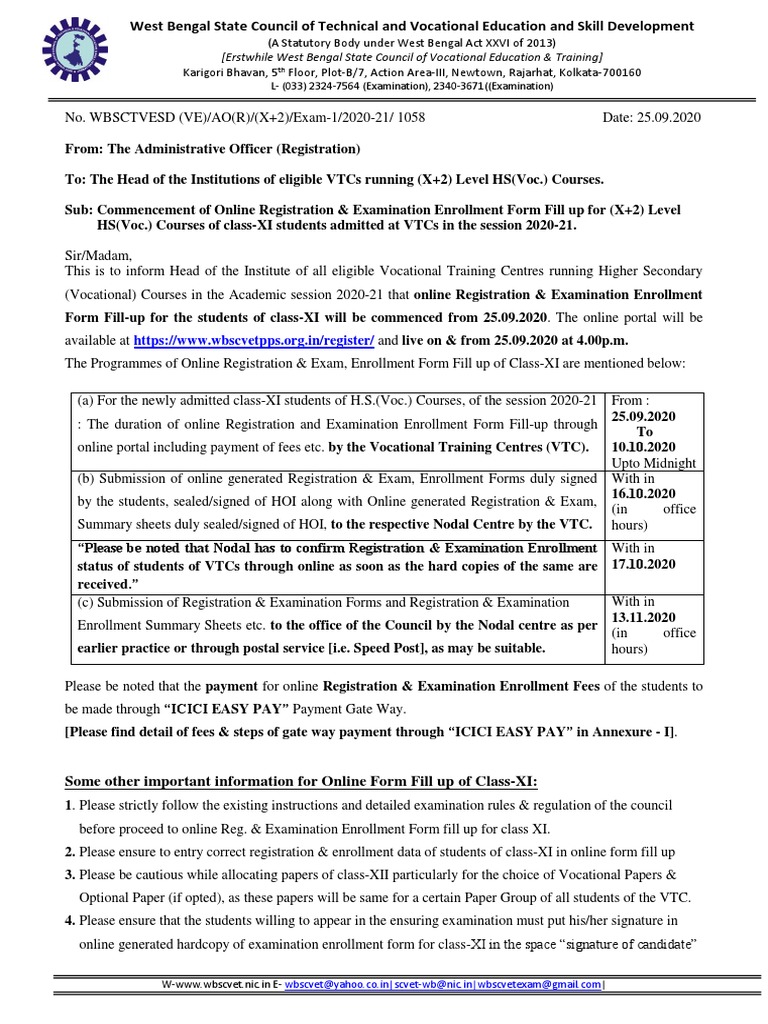 (A Statutory Body Under West Bengal Act XXVI of 2013) Karigori Bhavan