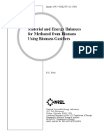 Material and Energy Balances for Methanol from Biomass Using Biomass Gasifier[1]