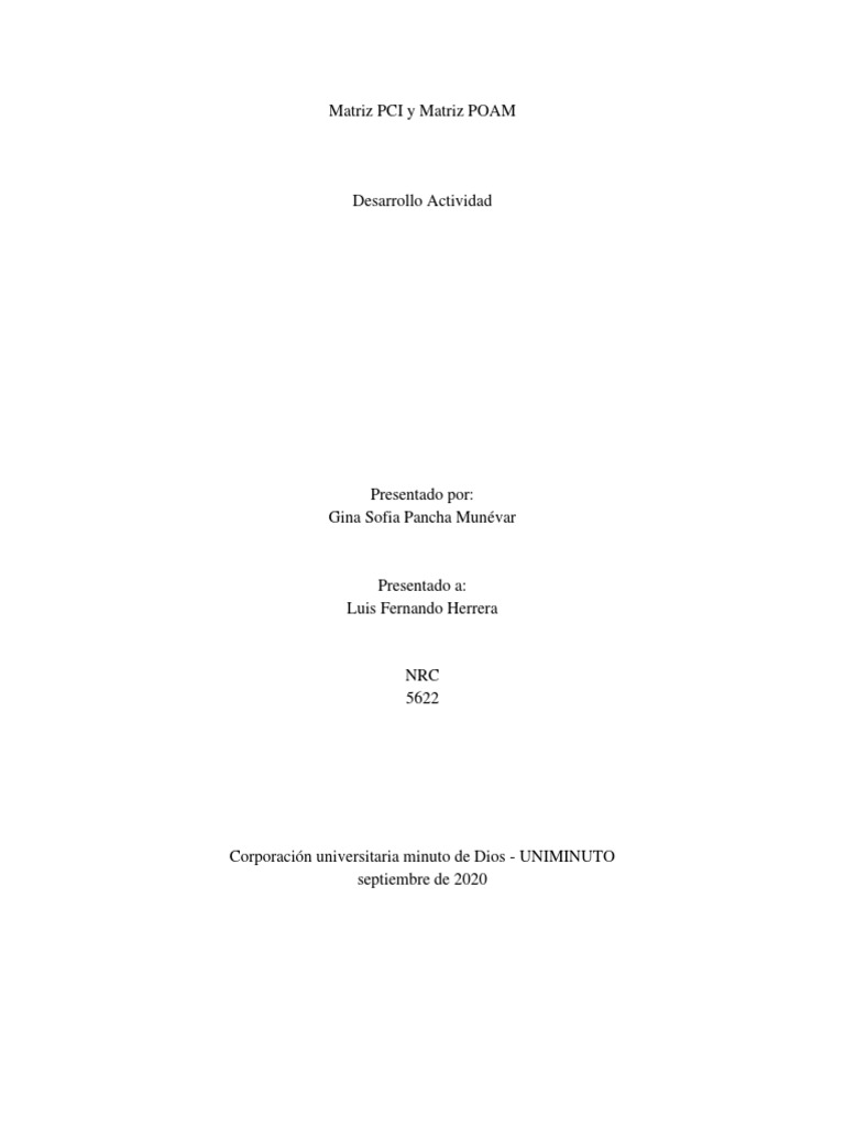Matrices PCI y POAM en Análisis Estratégico | PDF