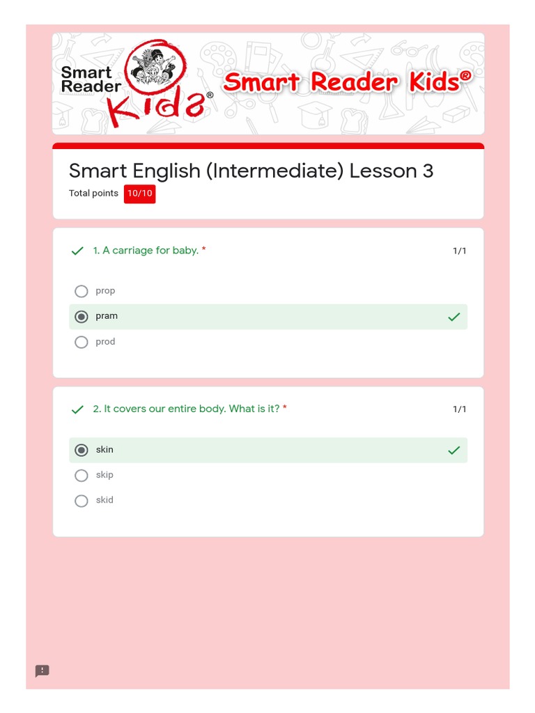 Smart English Intermediate Lesson 3 | PDF