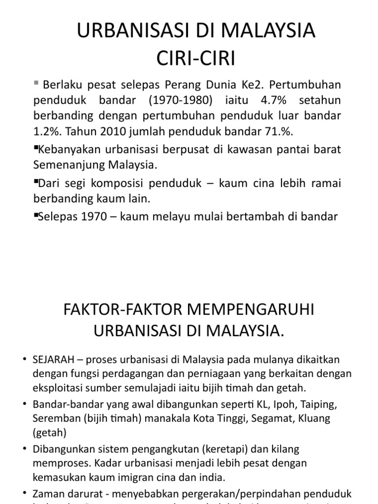 Kesan Positif Pembandaran Di Malaysia By Khairul Rusidy On Prezi Next