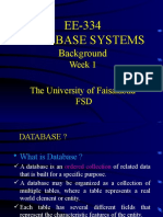 EE-334 Database Systems: Background