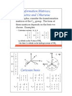 Transformation Matrices Geometric and Otherwise