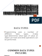 Commonly-Used Data Types