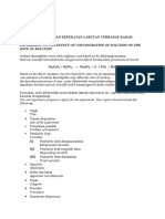 Effect of solution concentration on reaction rate