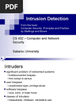 Intrusion Detection: CS 432 - Computer and Network Security Sabancı University