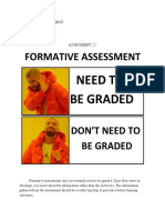 Formative Assessment: Need To Be Graded