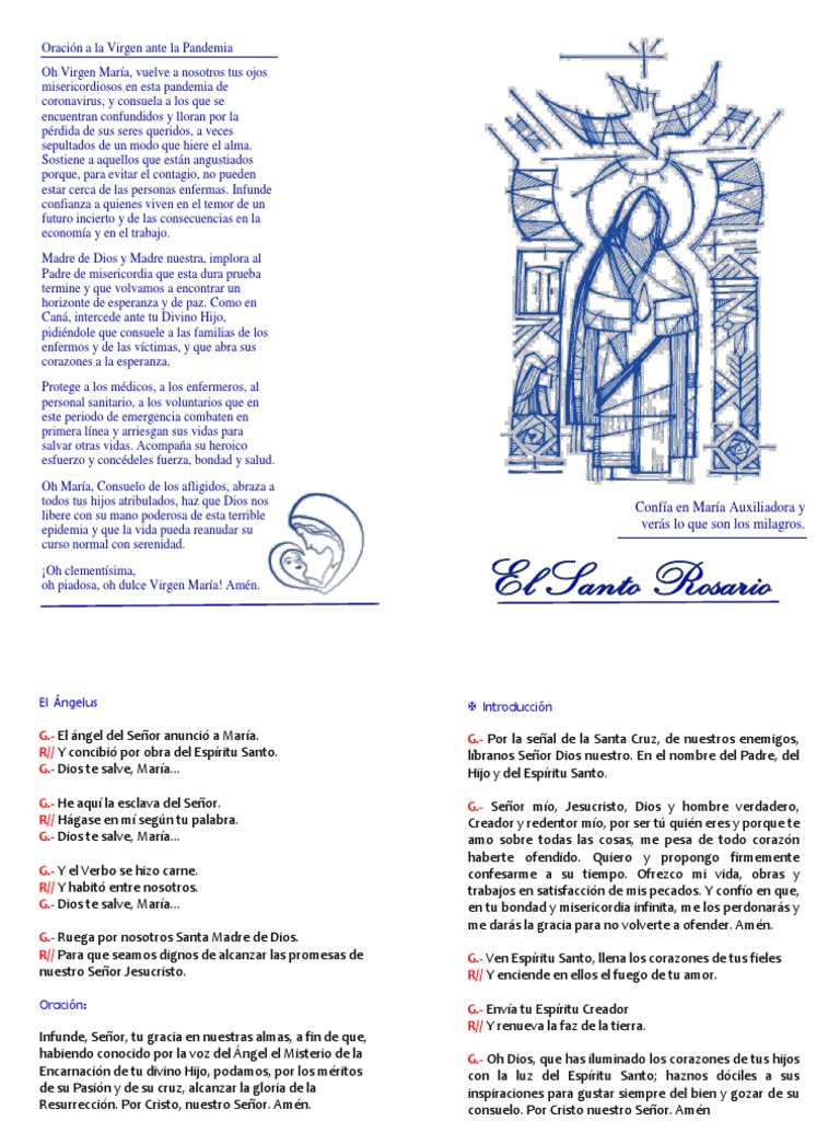 Santo Rosario - Folleto | PDF | María, madre de Jesús | orador del Señor
