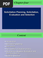 Chapter-Four: Solicitation Planning, Solicitation, Evaluation and Selection