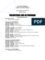 Volunteers Live-In Program: de La Salle Philippines Lasallian Volunteer Program
