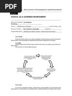 School As A Learning Environment: The Learner's Development and Environment