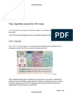 Visa Vignettes Issued For UK Visas