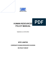 NTPC HR Policy Manual PDF