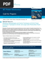 Call For Papers: IET Power Electronics