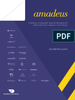 Amadeus: A Database of Comparable Financial Information For Public and Private Companies Across Europe