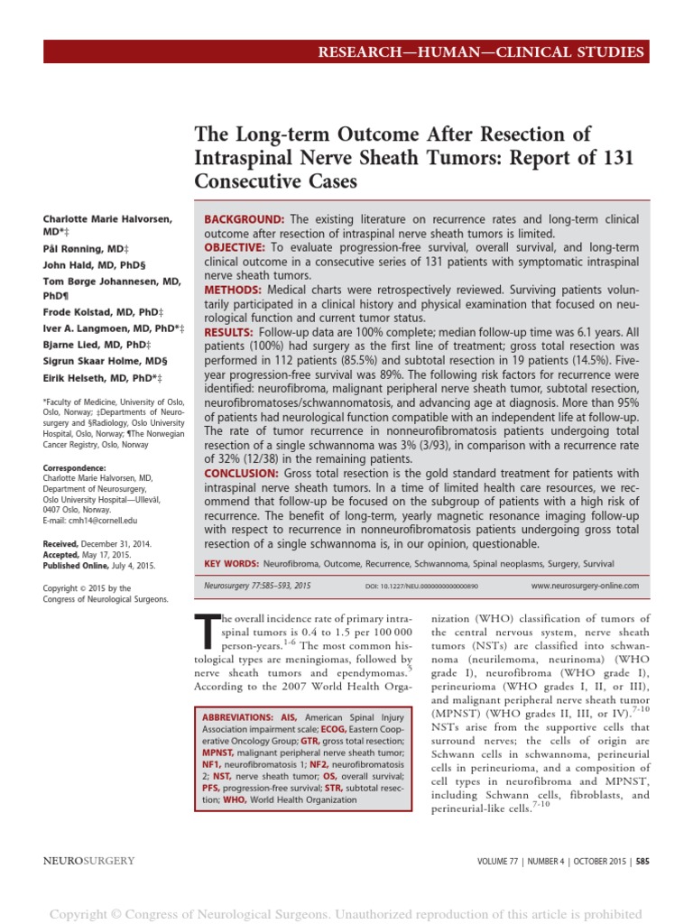 The Long Term Outcome After Resection Of.20 PDF | PDF | Surgery | Neurology