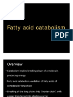 Session 16 - Fatty Acid Catabolism