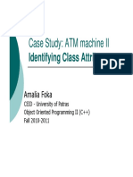Case Study: ATM Machine II: Identifying Class Attributes