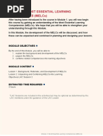 Module 2: Most Essential Learning Competencies (Melcs)