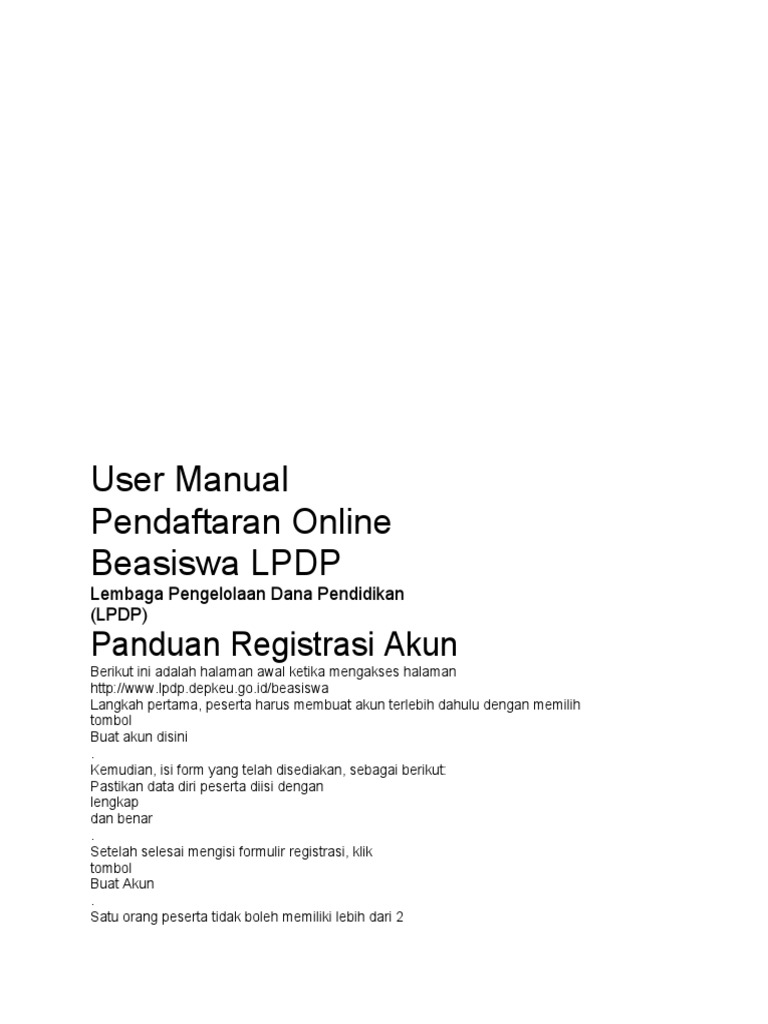 Panduan LPDP | PDF