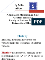 Elasticity & Its Application: Abu Naser Mohammad Saif