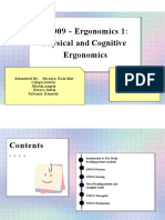 IE 009 - Ergonomics 1: Physical and Cognitive Ergonomics: Instructor: Engr. Yoshiki Kurata (CIE) (AAE)