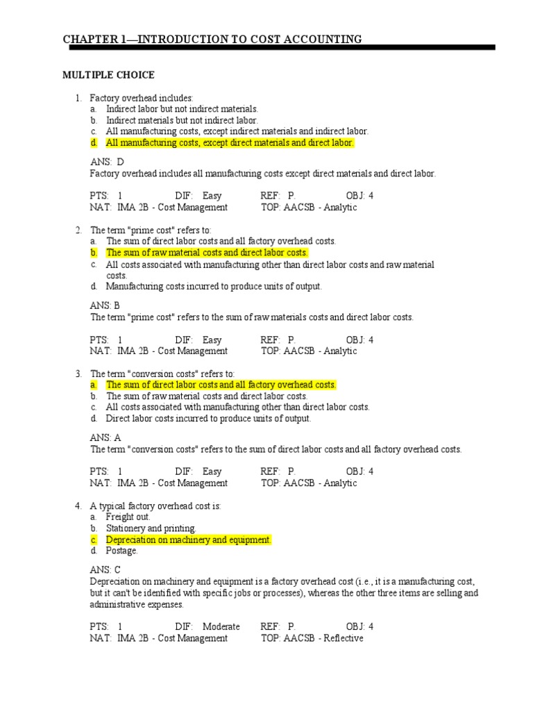 COSACT | PDF | Cost Of Goods Sold | Cost Accounting